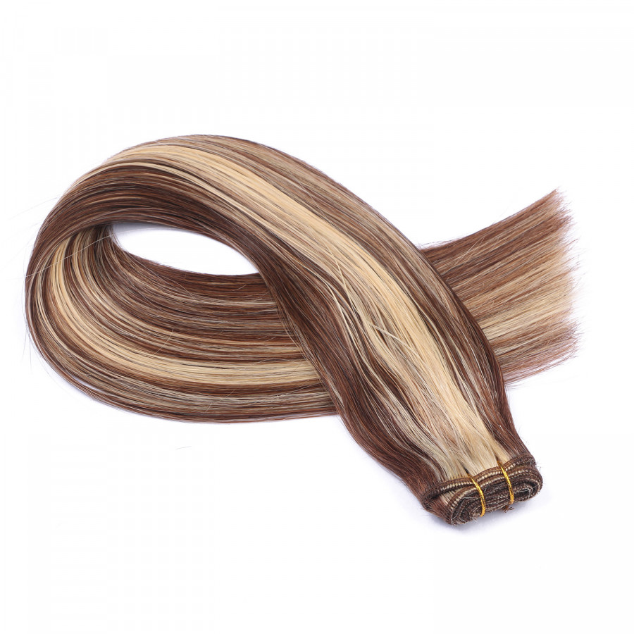 Echthaar Tressen - Weft Extentions - 4/24 Gestr&auml;hnt