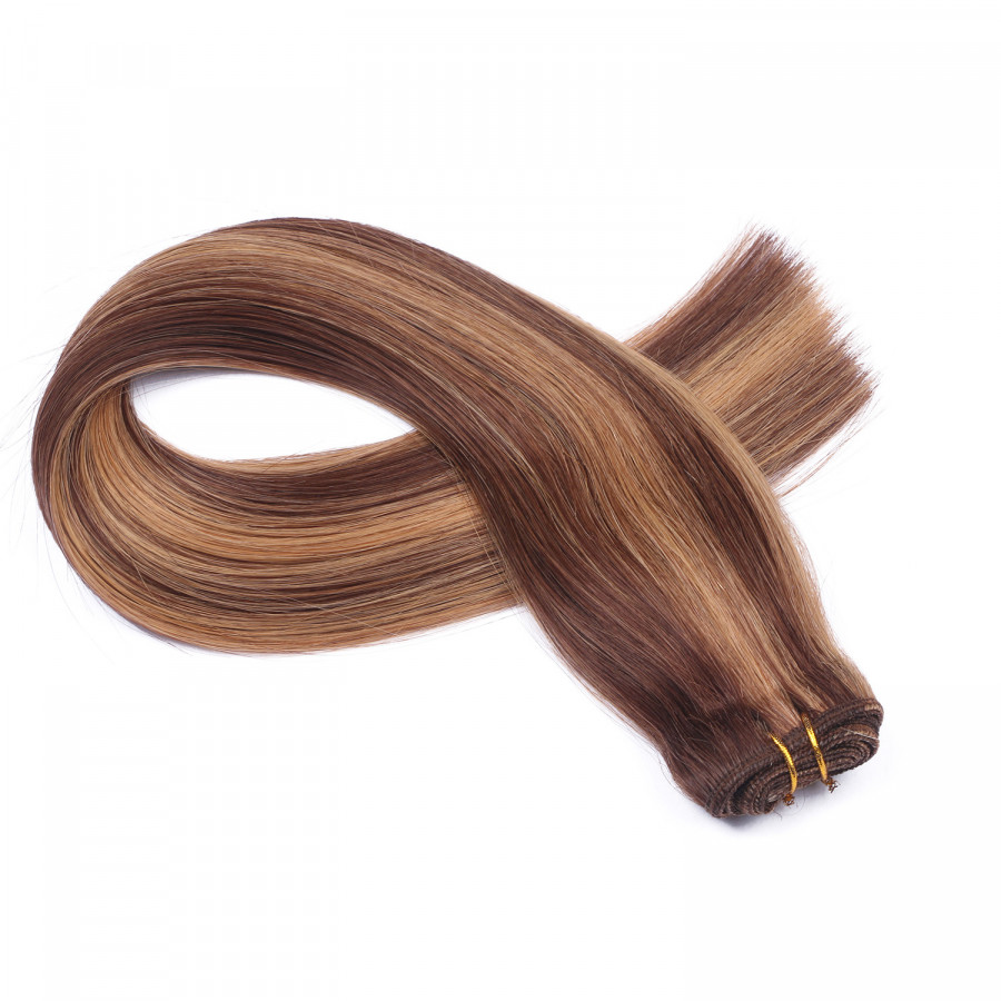 Echthaar Tressen - Weft Extentions - 6/27 Gestr&auml;hnt