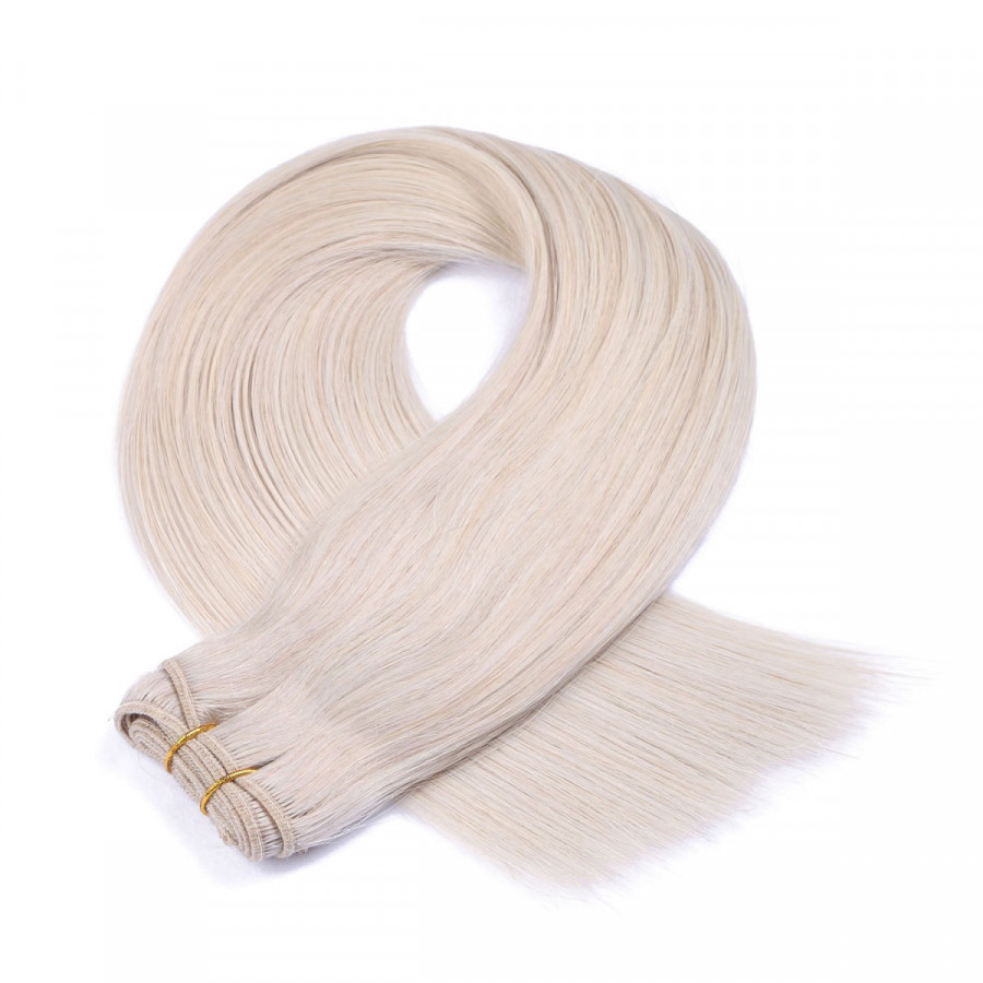 Echthaar Tressen - Weft Extentions - Gra box