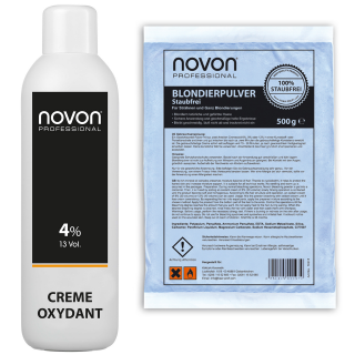 Novon Cream Oxydant 4% - 1000ml + 500g Blondierpulver