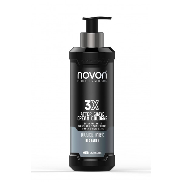 Novon Professional 3X Aftershave Cream Cologne - Black Fire - 400ml
