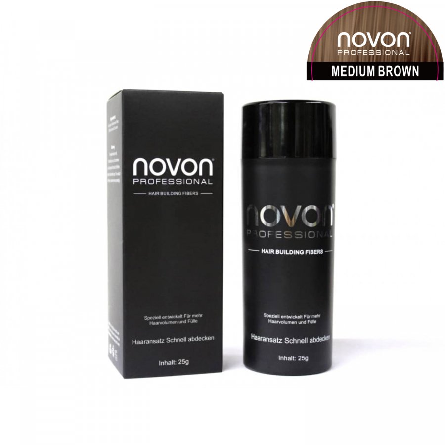 Novon Hair Building Fiber - Medium Brown 25 g - Schütth