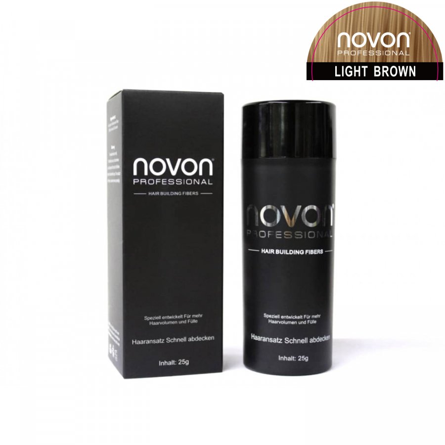 Novon Hair Building Fiber - Light Brown 25 g - Schüttha