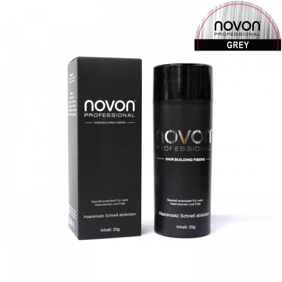 Novon Professional Hair Building Fiber - Grey 25g -...