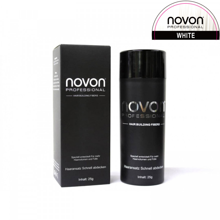 Novon Professional Hair Building Fiber - White 25g -...