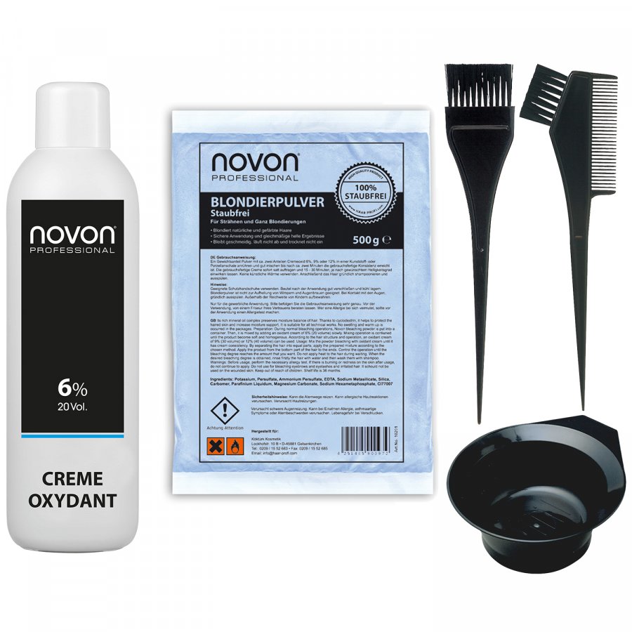 Novon Blondier-Set Pro 6 % – 1 Liter + 500 g inkl. Zub