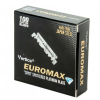Euromax Halbe Blattklingen Rasierklingen für Rasiermesser 100st. Cryo Sputtered Platinum Blade