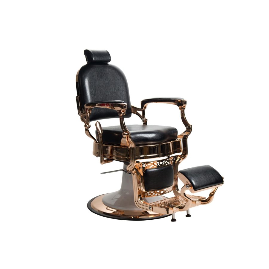 Barberstuhl OVALO Rosegold/Schwarz box
