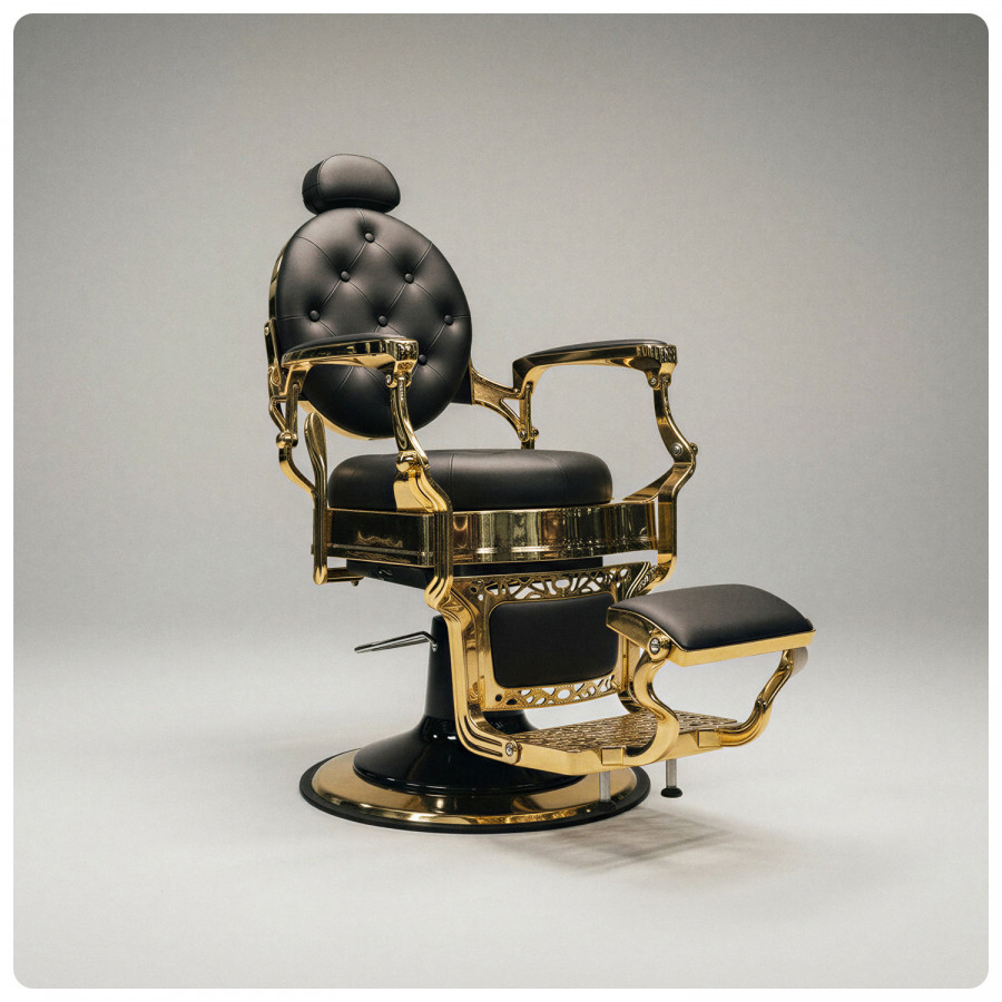 Barberstuhl The Chester – Gold / B box