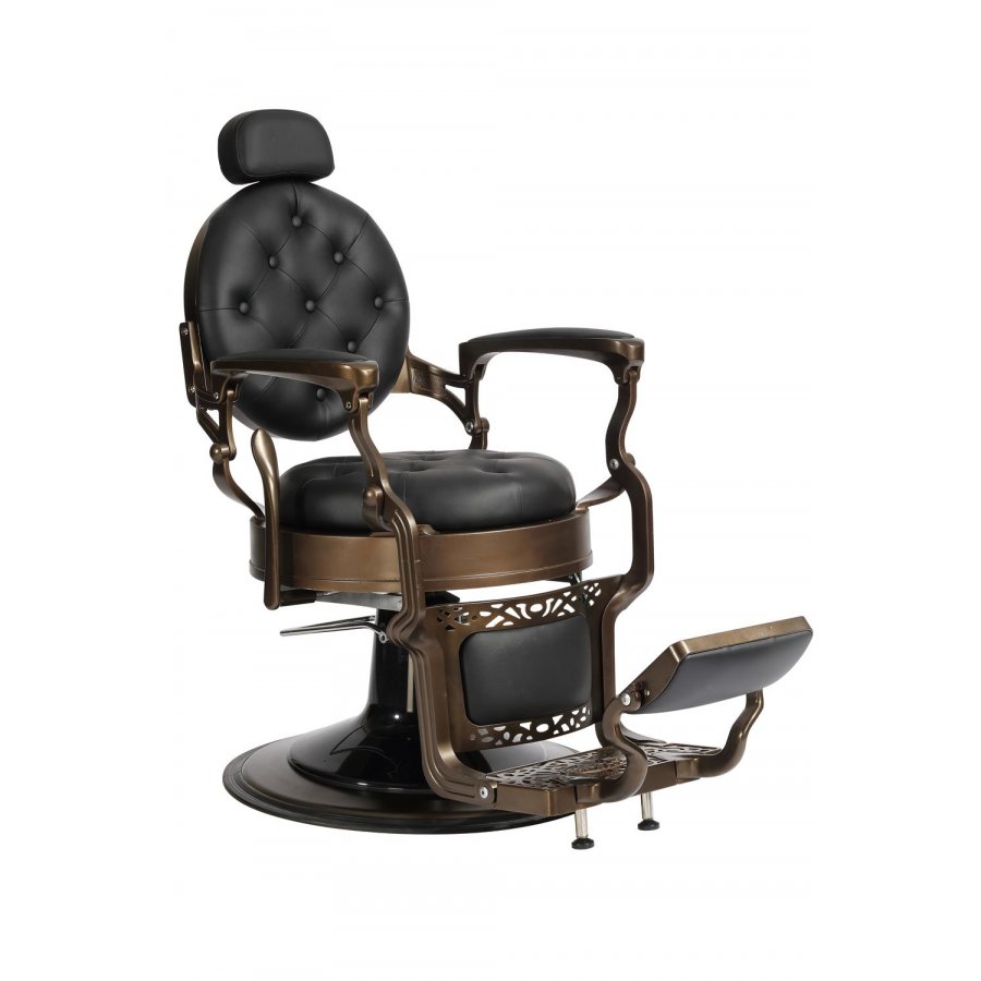 Barber Chair - THE CHESTER - Smooth Brown - Black