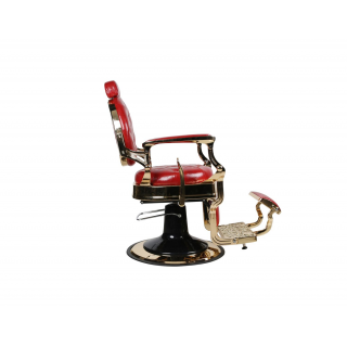Barber Chair - THE CHESTER - Gold - Red