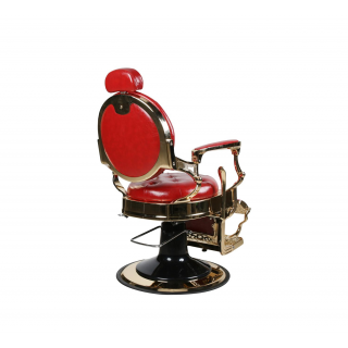 Barber Chair - THE CHESTER - Gold - Red