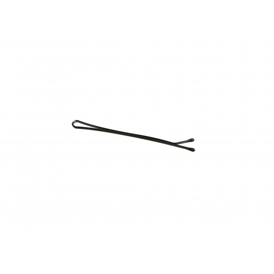 Hair Grips Black Straight with Ball 70 mm - 500 g