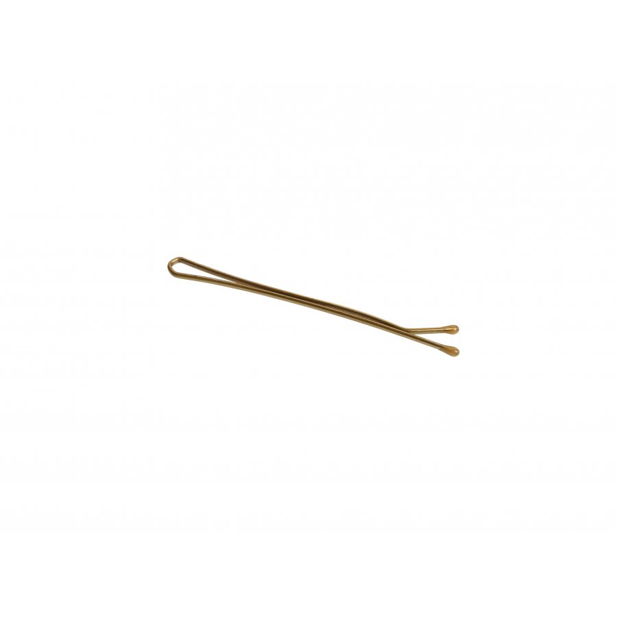 Hair Grips Gold Straight with Ball 70 mm - 500 g