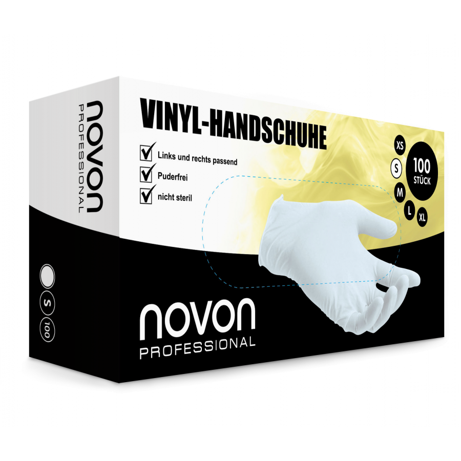 Novon Handschuhe Vinyl S 100er puderfrei