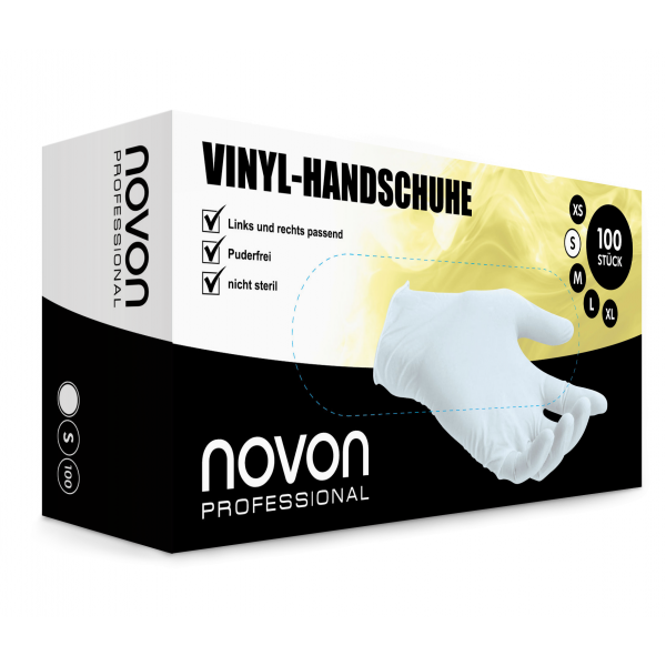 Novon Professional Handschuhe Vinyl S 100er puderfrei