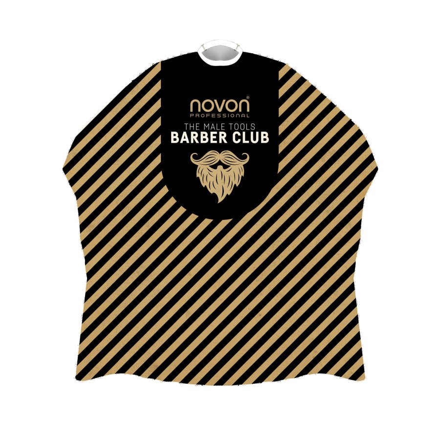 Novon Friseurumhang Barber Stripes Schwarz/Gold