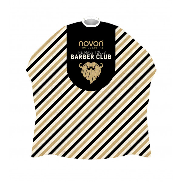Novon Hairdresser Cape / Umhang Barber Stripes Black/Gold/White