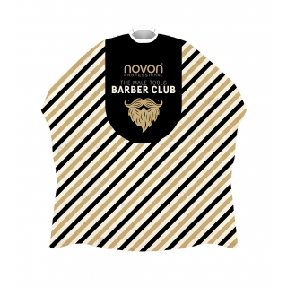 Novon Hairdresser Cape / Umhang Barber Stripes Black/Gold/White