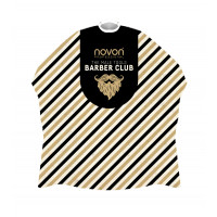 Novon Hairdresser Cape / Umhang Barber Stripes Black/Gold/White