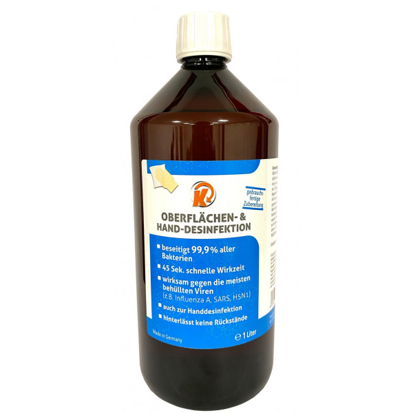 Oberflächen und Hand Desinfektion antibakteriell 1000ml beseitigt 99,9% aller Bakterien