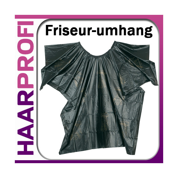 Wasch- und Färbeumhang "Werkezeug-Motiv" SCHWARZ Wasch Umhang