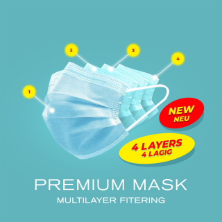 10er Pack 4-Lagig Schutzmaske Mundschutz Maske Gesichtsmaske Filtermaske Einweg Atemschutz