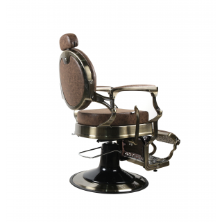 Barber Chair - OVEREST - Vintage Light Brown - Gold