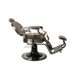 Barber Chair - OVEREST - Vintage Light Brown - Gold