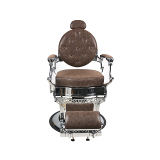 Barber Chair - OVEREST - Vintage Light Brown - Chrome