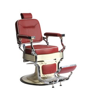 Barber Chair - PHOENIX - Burgund - Cream