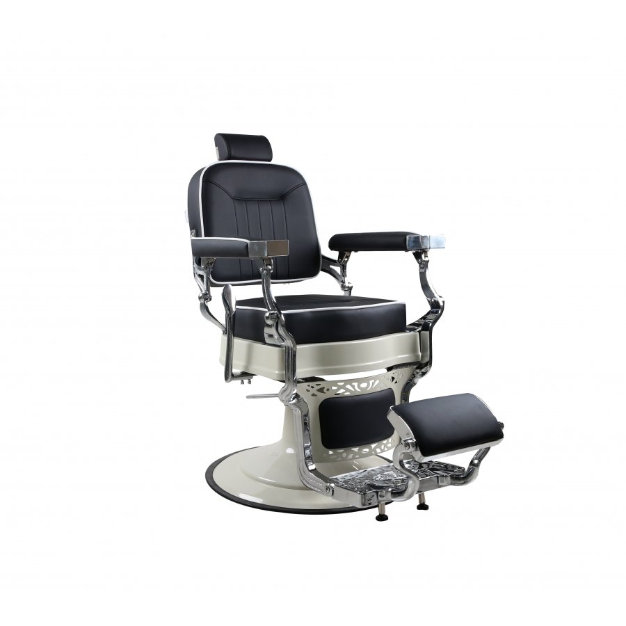 Barber Chair - PHOENIX - Black - Cream