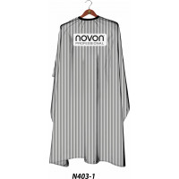 Novon Professional Hairdresser Cape/ Umhang - weiß - schwarz gestreift