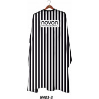 Novon Professional Hairdresser Cape/ Umhang - weiß - schwarz gestreift