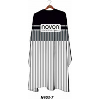 Novon Professional Hairdresser Cape/ Umhang - schwarz - weiß - grau gestreift
