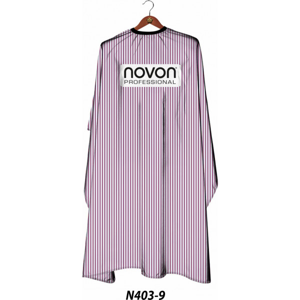 Novon Professional Hairdresser Cape/ Umhang - weiß - blau - rot gestreift