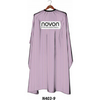 Novon Professional Hairdresser Cape/ Umhang - weiß - blau - rot gestreift
