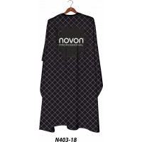 Novon Professional Hairdresser Cape/ Umhang - schwarz mit Karomuster