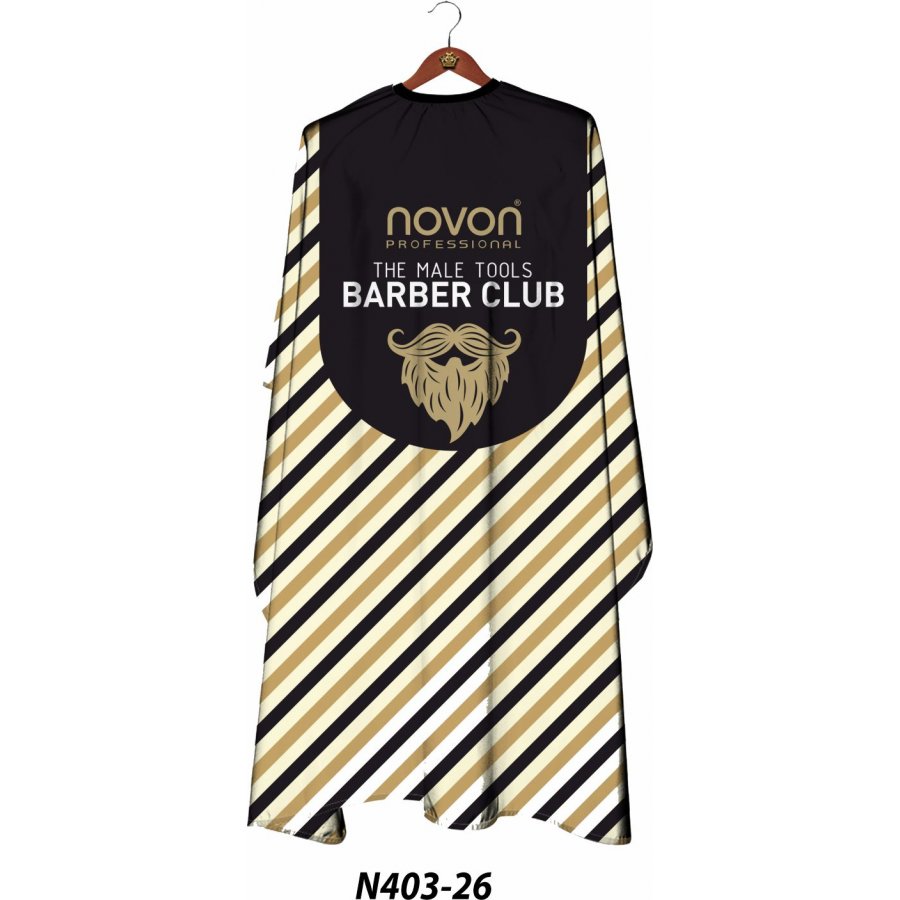Novon Hairdresser Cape / Umhang - schwarz - gold - wei&szlig