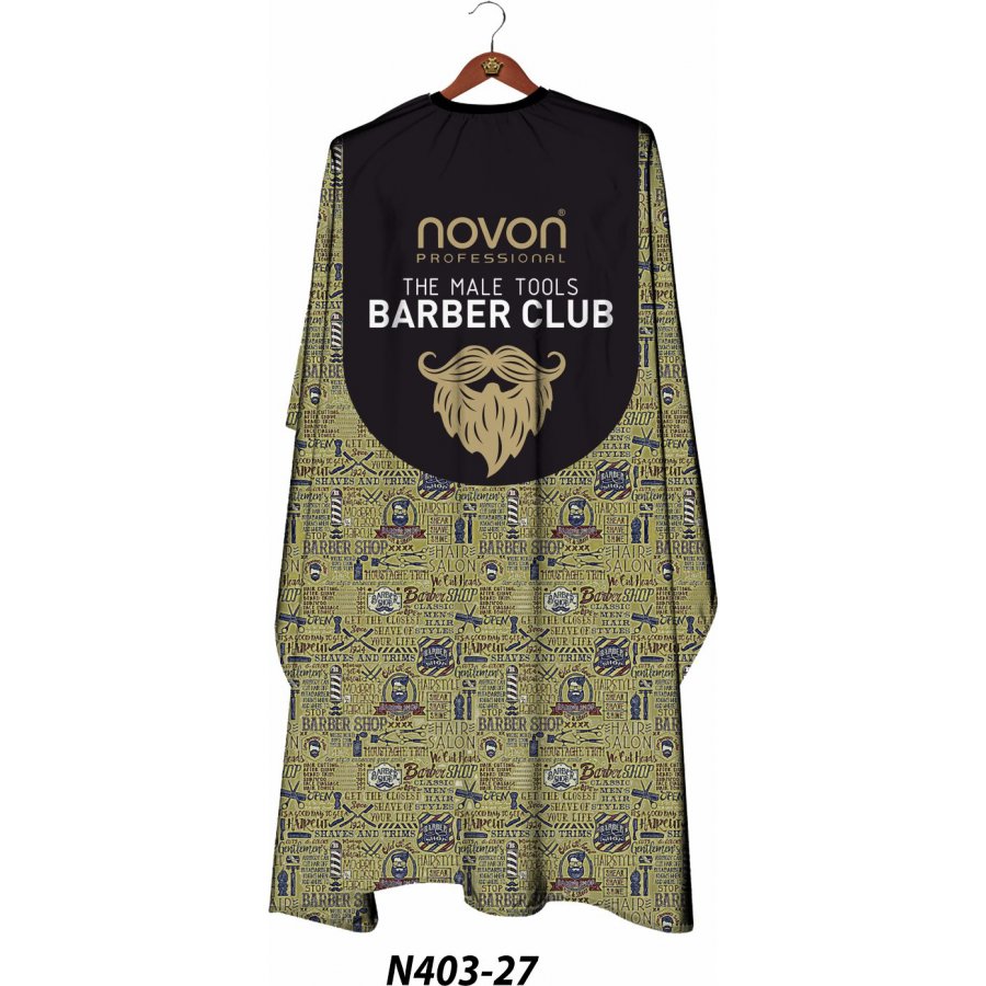Novon Hairdresser Cape / Umhang - schwarz - gold - Barber Cl