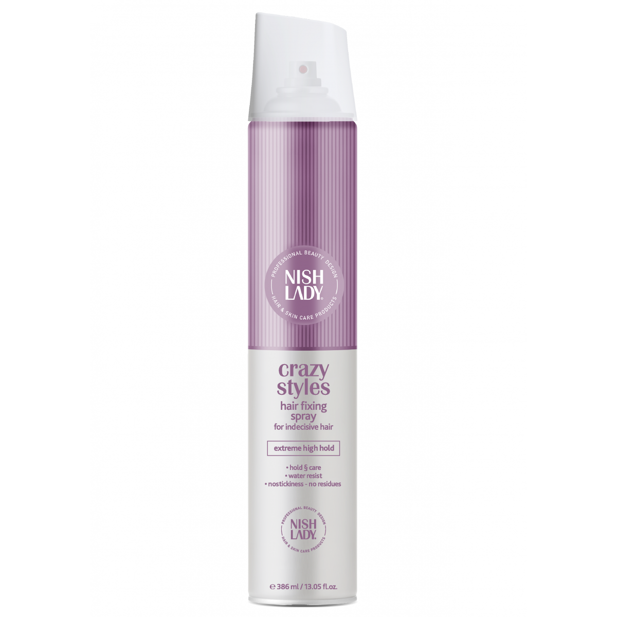 NISHLADY FIXING SPRAY CRAZY STYLES 386ml