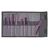 Jaguar Ionic Kamm Set / Tasche inkl. 9 Kämme (lila-metallic)