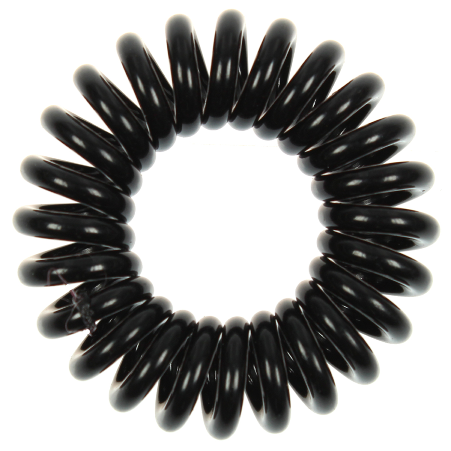 3 Stück Schwarze Haargummis Flach – Elastisch, 13 Cm Lang, Für Pferdeschwanz & Zopf