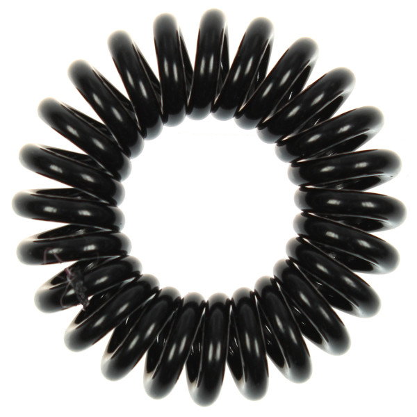 Loop Haargummi 6er Pack (Schwarz) Spiral Haarband / Haarbinder