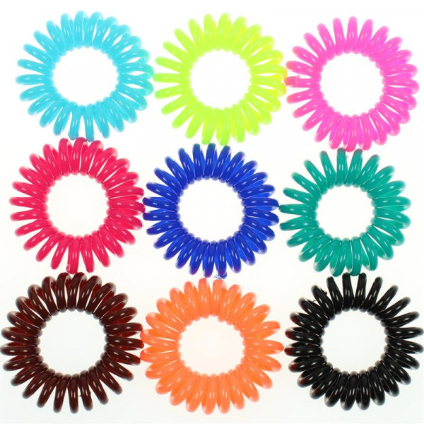 Loop Haargummi 6er Pack Spiral Haarband / Haarbinder