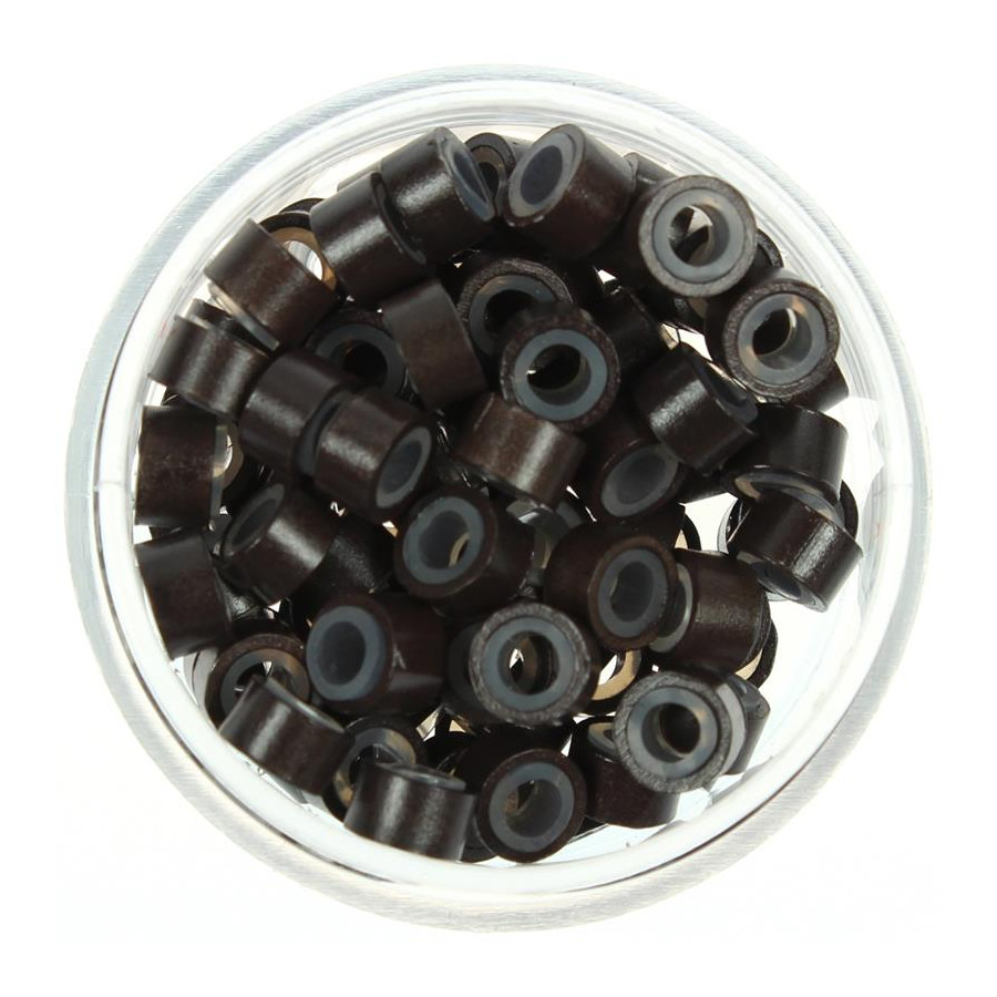 Microringe 100st. Dunkelbraun für Micro Ring Extentions