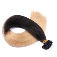 25 x Keratin Bonding Hair Extensions - 1b/24 Ombre - 100% Echthaar - NOVON EXTENTIONS
