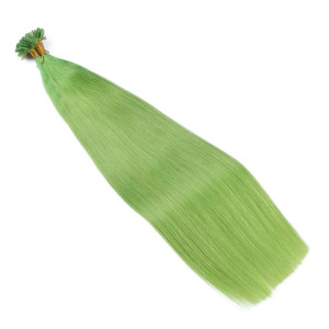 25 x Keratin Bonding Hair Extensions - Grün - 100% Echthaar - NOVON EXTENTIONS