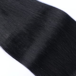 10 x Tape In - 1 Schwarz - Hair Extensions - 2,5g - NOVON EXTENTIONS 60 cm