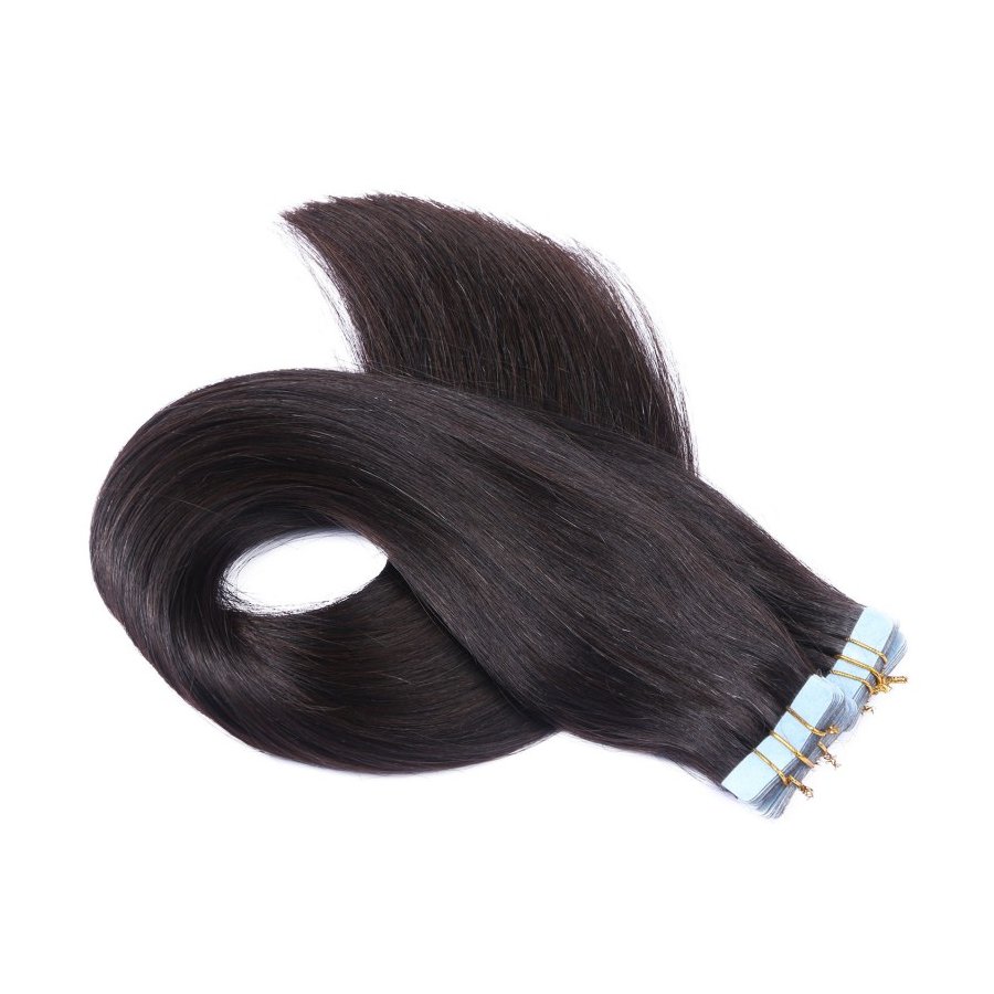 Tape Extensions #1b Schwarzbraun – 100 % Echthaar